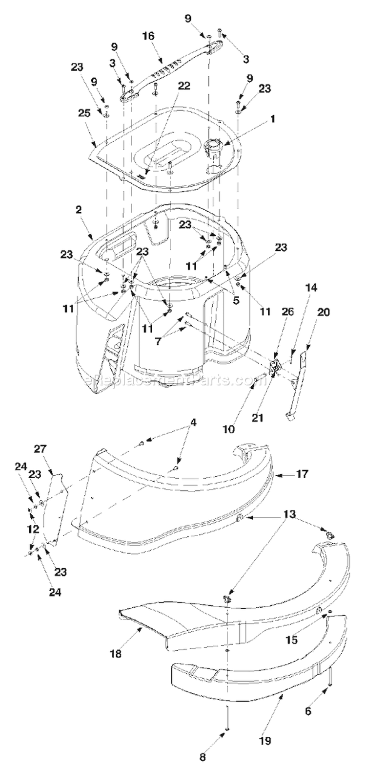 Page A Diagram and Parts List for 2002 Yard Man Lawn Tractor